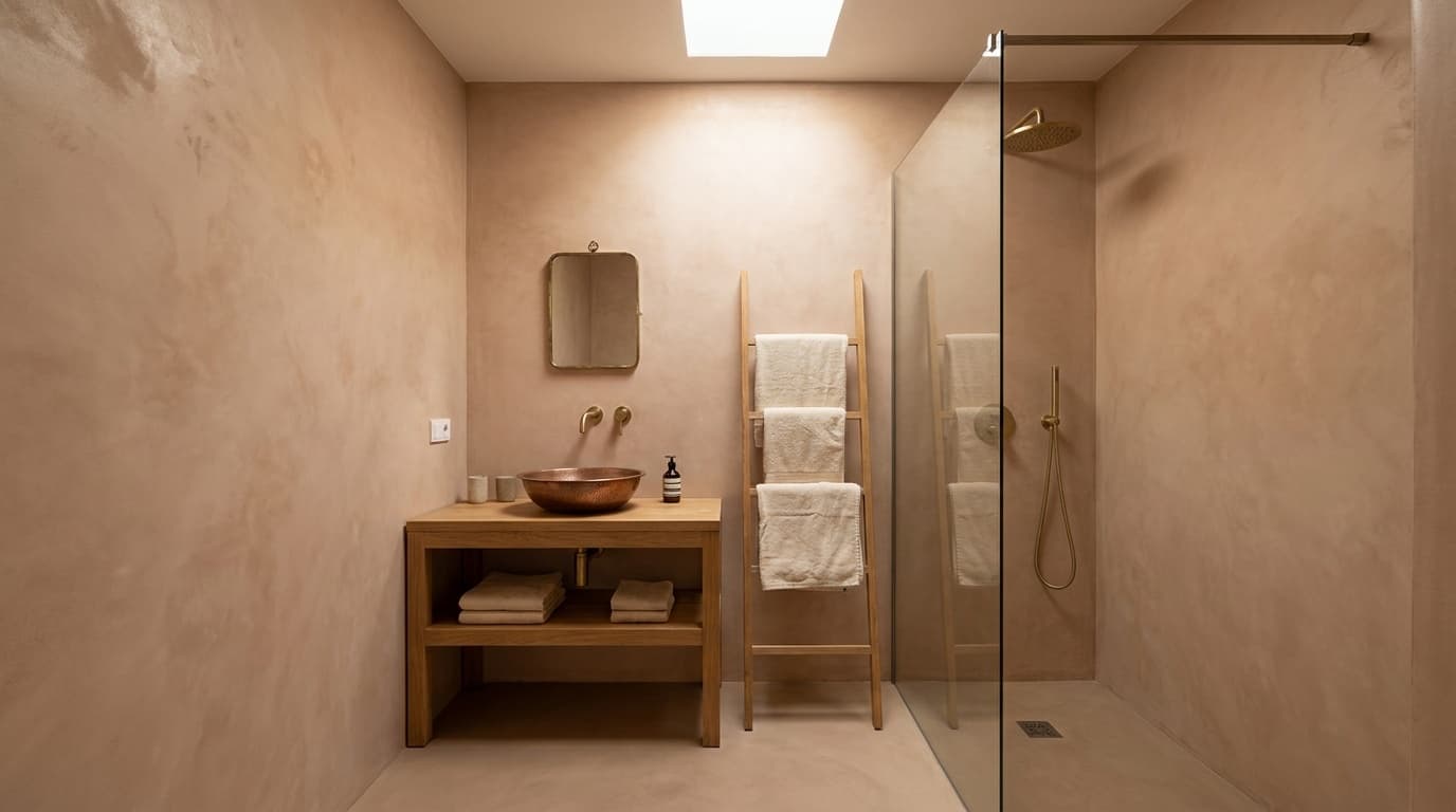 Wabi-Sabi Tadelakt Bathroom